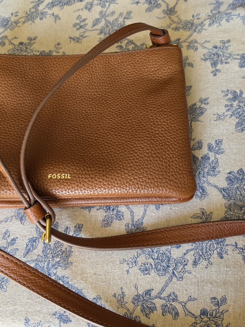 Fossil Women's Tan Leather Crossbody Bag - Picture 4 of 7